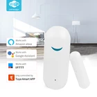 Tuya Smart WiFi датчик для двери дверь открытойзакрытый детекторы Wi-Fi сигнализации дома совместимый умный дом безопасности Системы легко Установка