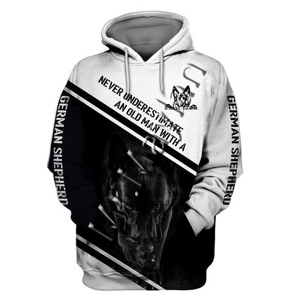 

Толстовки унисекс с 3D-графикой, свитшоты, художественная толстовка с рисунком собаки, немецкой овчарки, Мужская/Женская Повседневная Уличн...