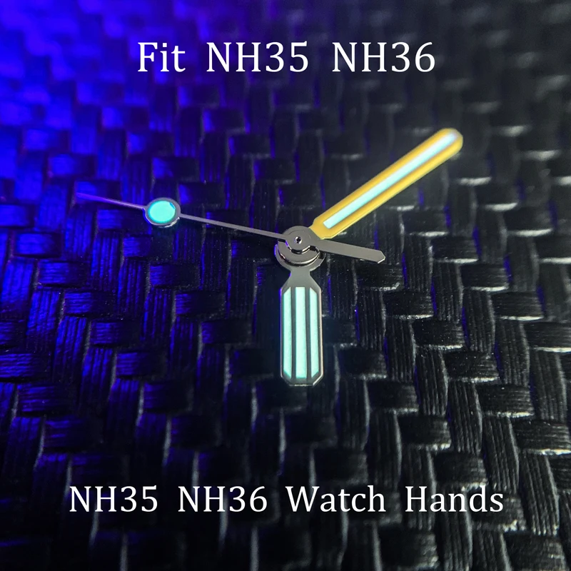 

Watch Hands Uhrzeiger for NH35 NH36 4R35/36 7S26 Movement mirar las manos Green lume regarder les mains WYS Mod Part Accessories