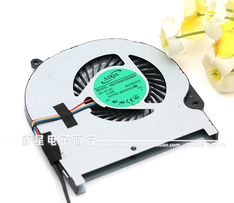 Вентилятор для ноутбука AB07505HX050B00 DC5V 0.50A Toshiba встроенный вентилятор охлаждения