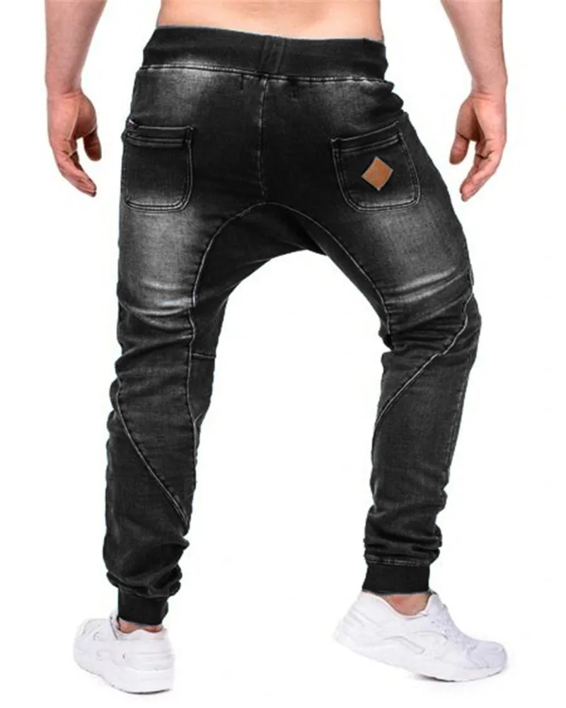 

Cool Designer Vintage Stretch Cotton Jeans Man Skinny Jogging Smart Casual Denim Zipper Frenum Jeans Cargo Loose Biker Pants