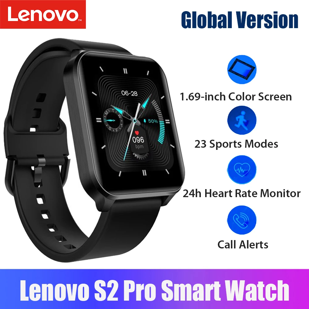 

Global Version Lenovo S2/S2 Pro Smart Band Thermometer Heart Rate Sleep Monitor Fitness Bracelet Touch Screen Waterproof Watches