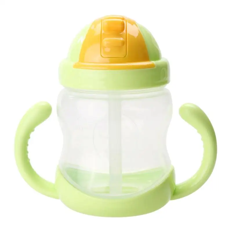 280ml Green Детская изоляционная косая губка, обучающая Питьевая чашка для малышей, Герметичная Кружка для воды, молока, Детская Бутылочка для питья, уход - Цвет: 280ml Green