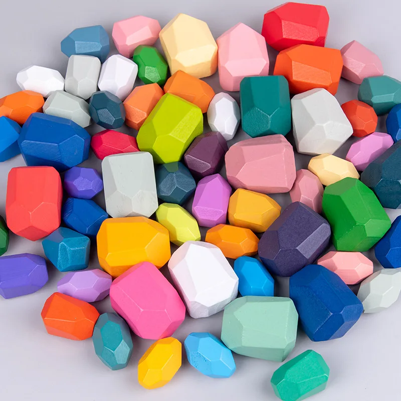 

Деревянные игрушки, Лидер продаж, цветной деревянный камень, Дженга, детская Дженга, высокий уровень обучения, детские строительные блоки, и...