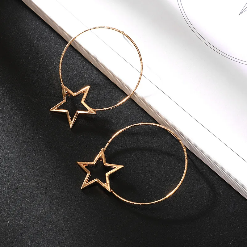 1 пара новая мода золотые серьги в форме Луны простые этнические ювелирные