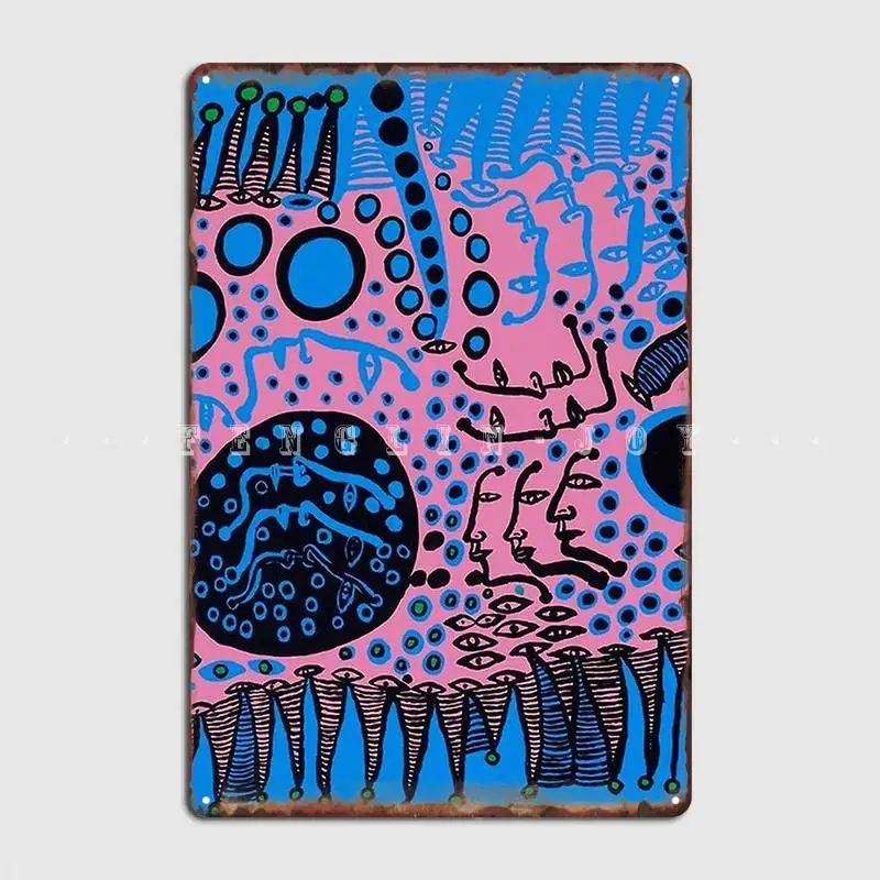 

Yayoi Kusama фиолетовый Арт металлический знак клуб бар смешная роспись оловянный знак плакат