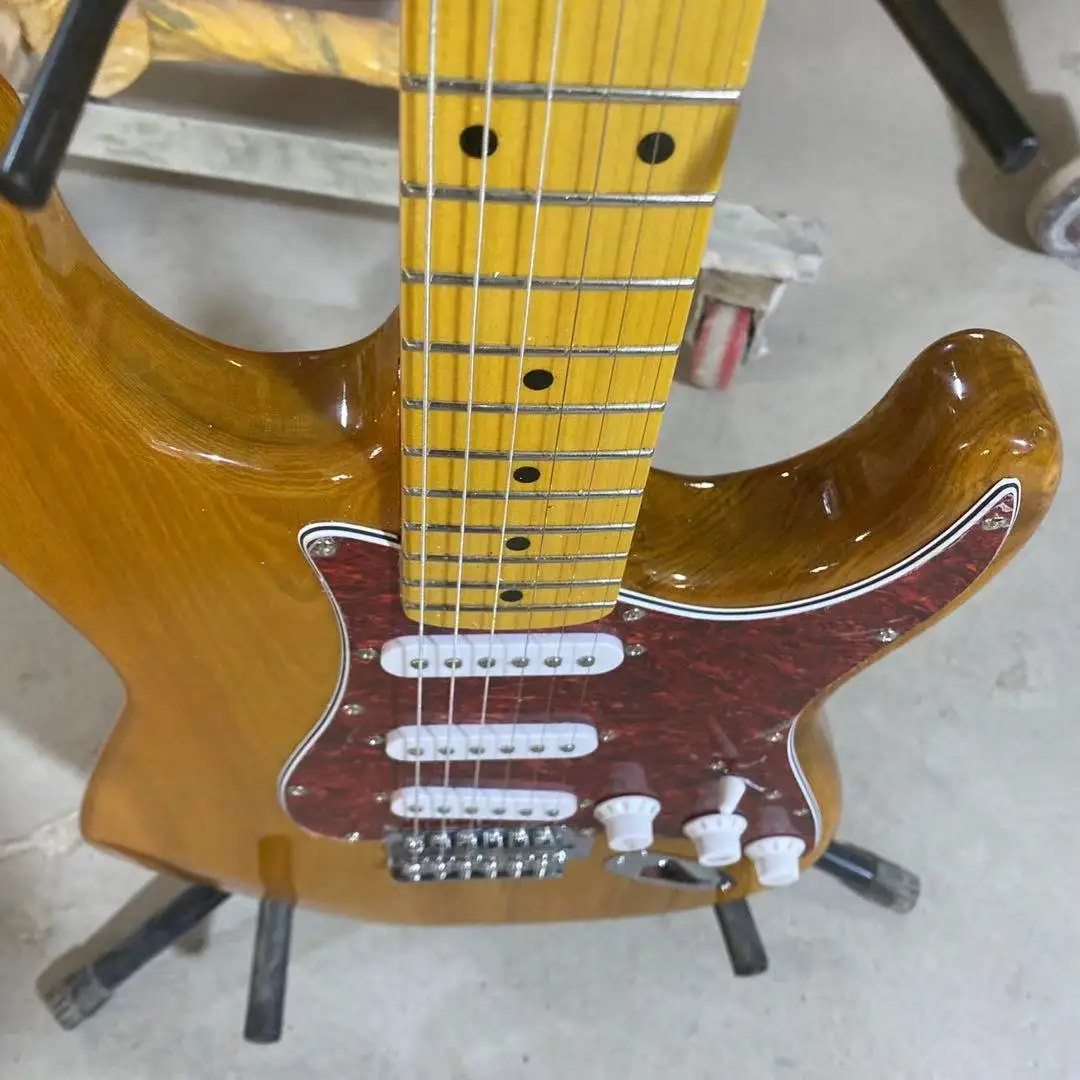 

Eelectric ST Guitar Red Tortoise Shell Pickguard ASH Body Free Shipping