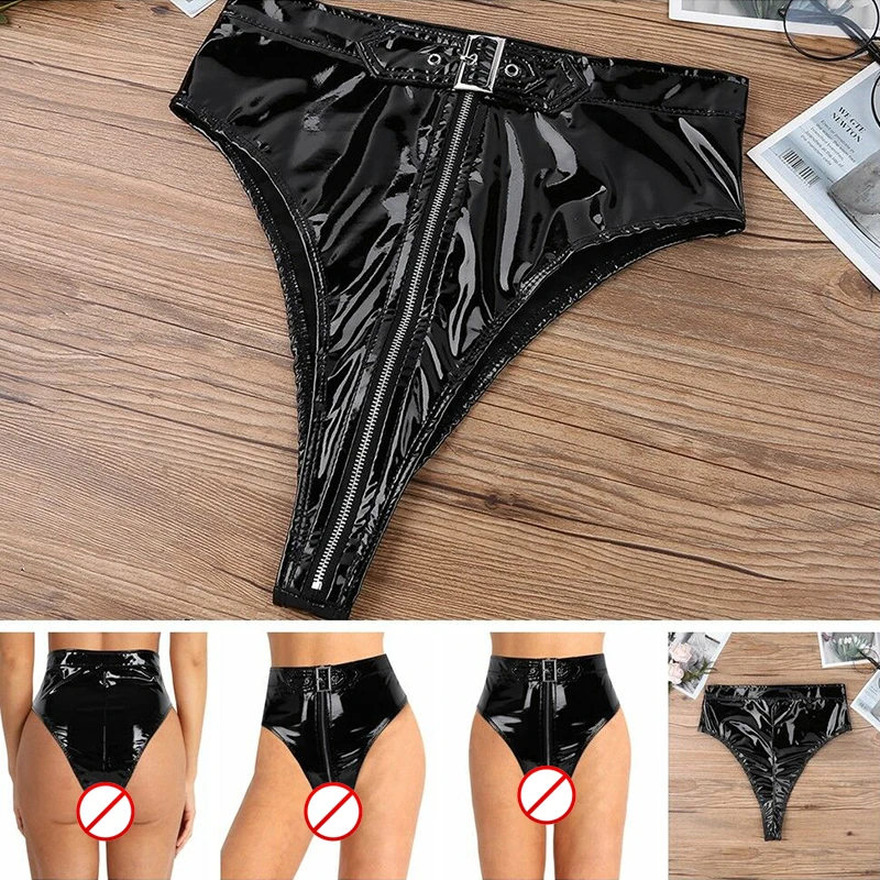 Женское нижнее белье Черное короткое с высокой талией экзотическое леопардовое