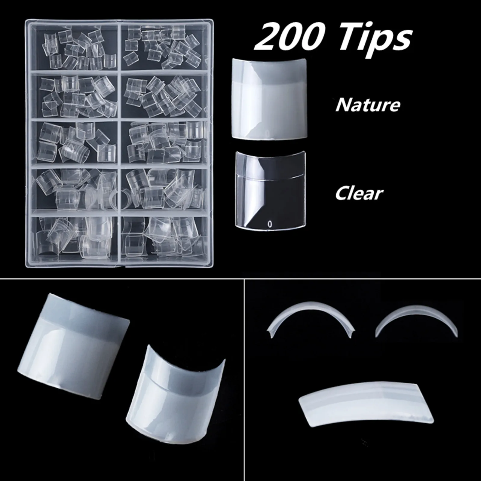 200 шт. короткие Типсы для дизайна ногтей | Красота и здоровье