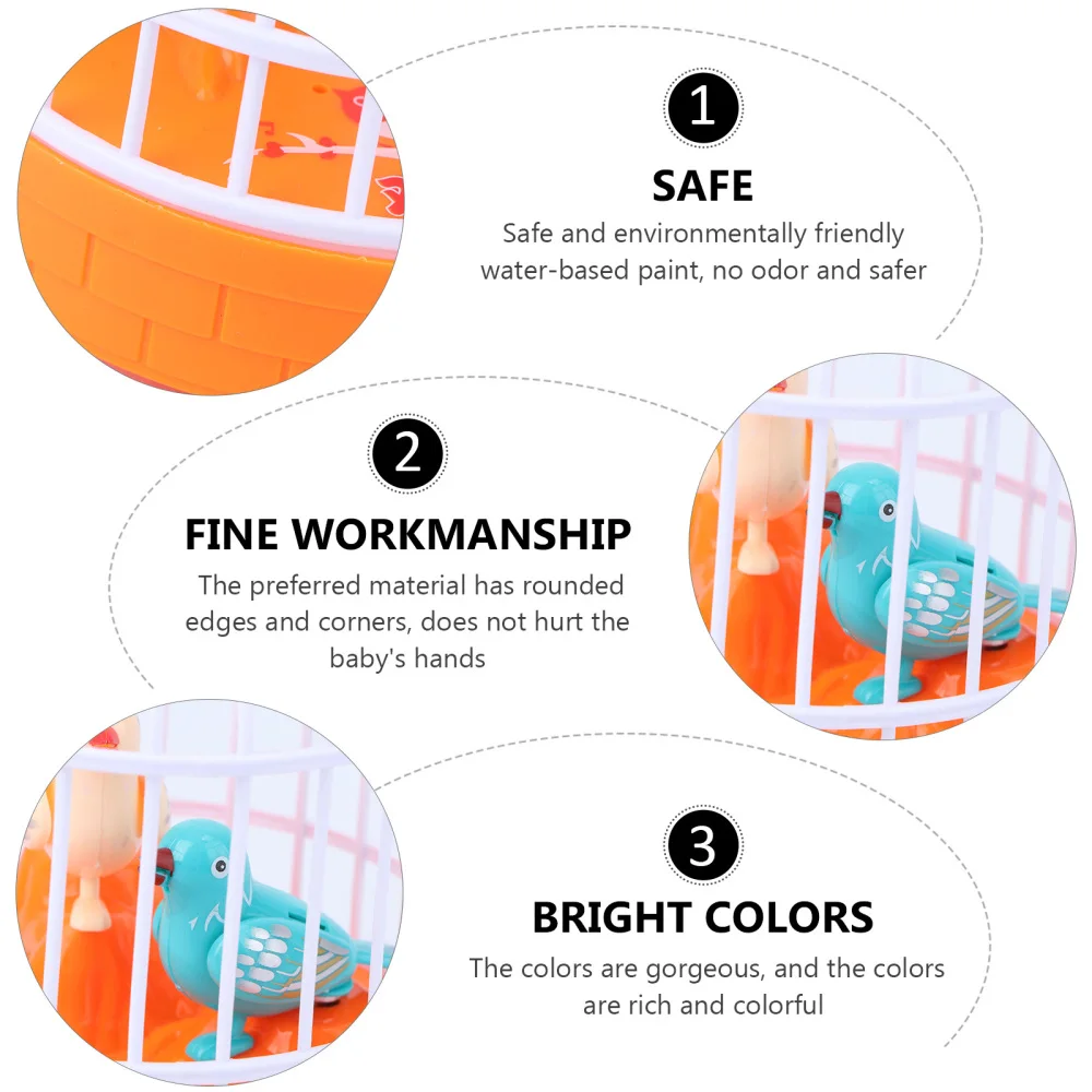 

1Pc Imitation Bird Cage Electric Inductive Voice Control Bird Cage for Kid