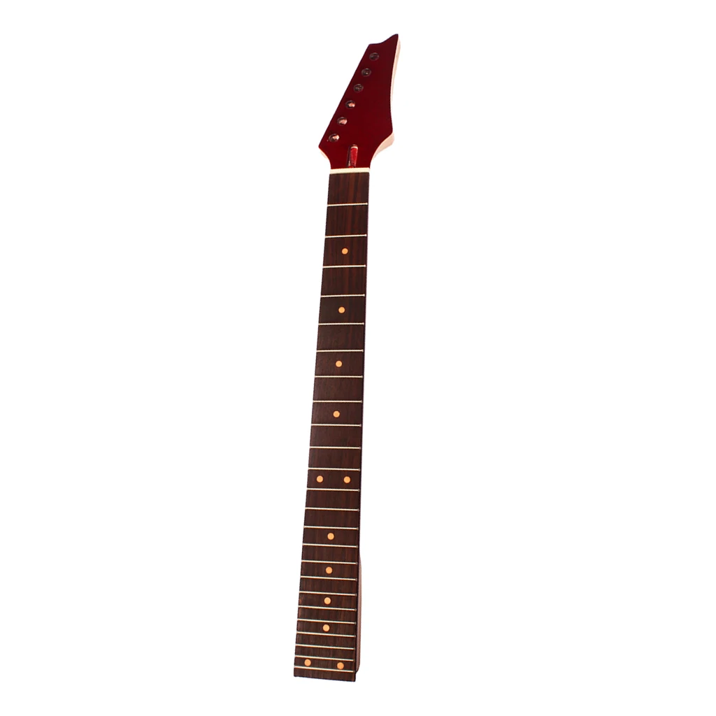 

Electric Guitar Neck 24 Fret orange dots Inlay ROSEWOOD Fretboard Red Head