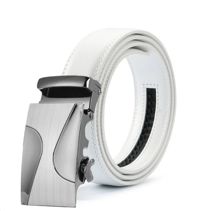 Высококачественные брендовые белые ремни из натуральной кожи роскошный мужской