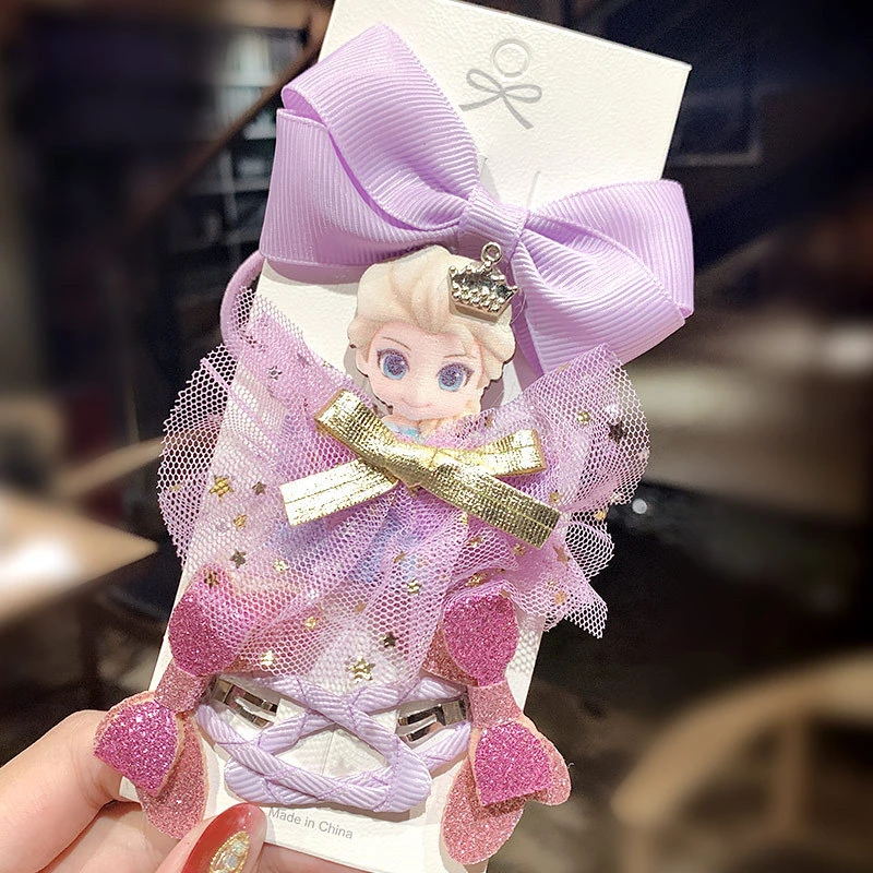 Новые Детские марочное зажим для волос клип с изображением Эльзы из мультфильма