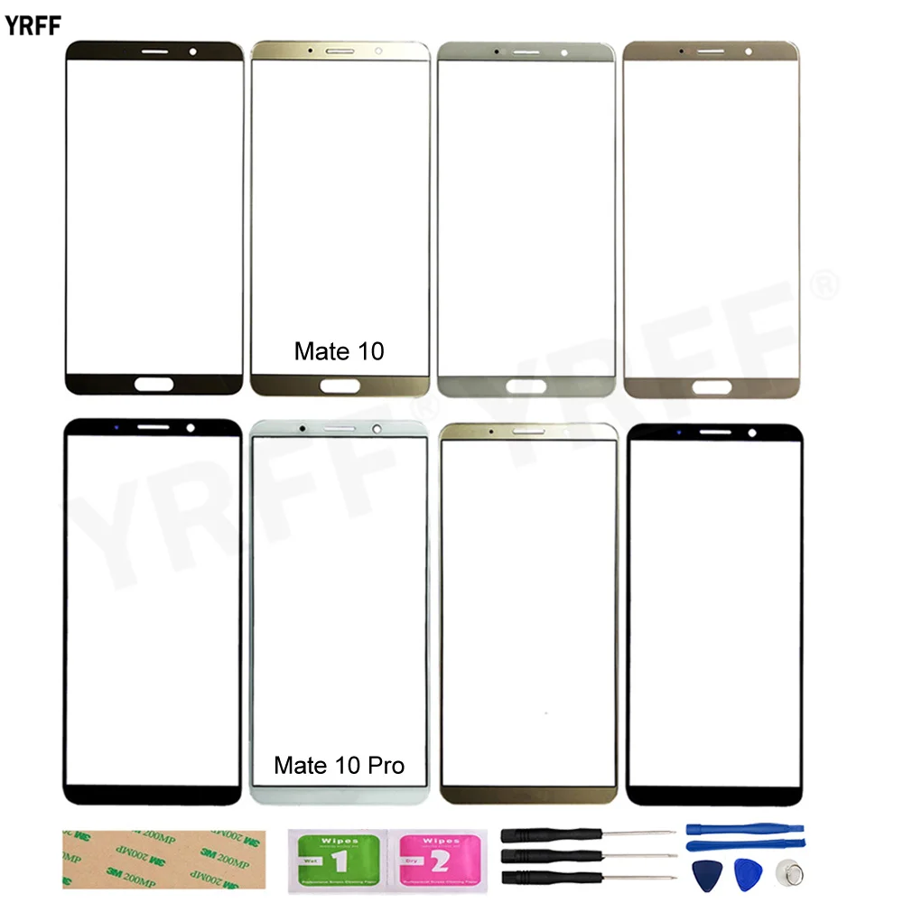 

Mate10 панель мобильного сенсорного экрана для Huawei Mate 10 Pro Передняя стеклянная панель (без сенсорного экрана) Запасные части для телефона