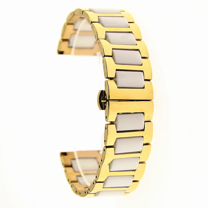 20 22mm Stainless Steel and Ceramic Watchbands for Samsung Galaxy S2 3 4 46 42mm Huawei XiaomiAMAZFIT Watch Strap Bracelet Belt