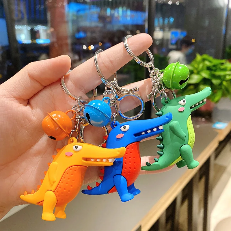 

Cute Crocodile Keychain Creative Shy Doll Keyring Pendant Fashion Boy Backpack DecorationJewelry Gift Key Chain