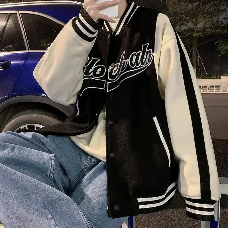 

Jacket men's loose baseball suit 2021 spring and autumn new retro Joker coat male and female students tide