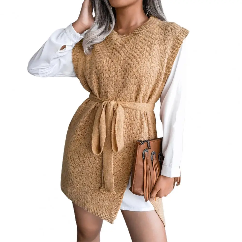 

Sweater Vest O Neck Side Split Sweater Waistcoat Sweater Waistcoat Great