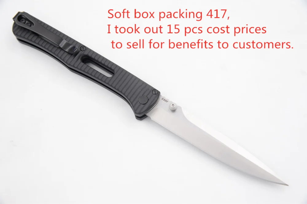 Складной карманный нож JUFULE D2 Blade 535BK ручка из 535 меди/углеродного волокна