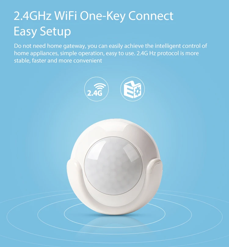 Wifi PIR датчик движения умный детектор человека для домашней системы безопасности, дополнительные автоматические оповещения, работа с Echo Google Home