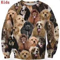 you will have a bunch of american cocker spaniels 3d printed hoodies boy girl long sleeve shirts kids funny animal sweatshirt