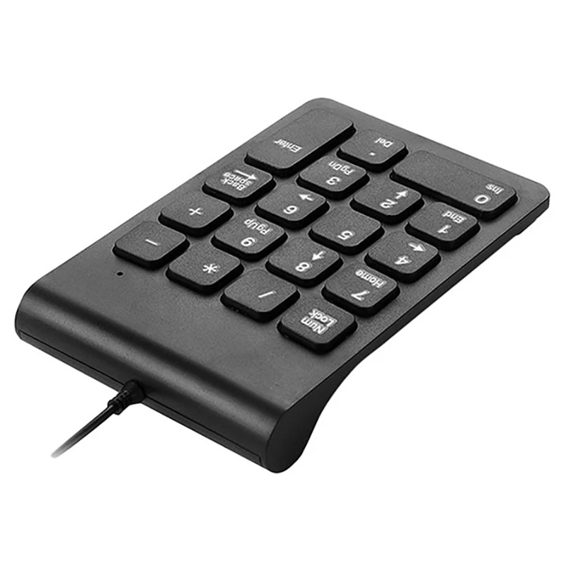 Мини USB Проводная цифровая клавиатура с цифрами 18 клавиш для учета Теллер ноутбук