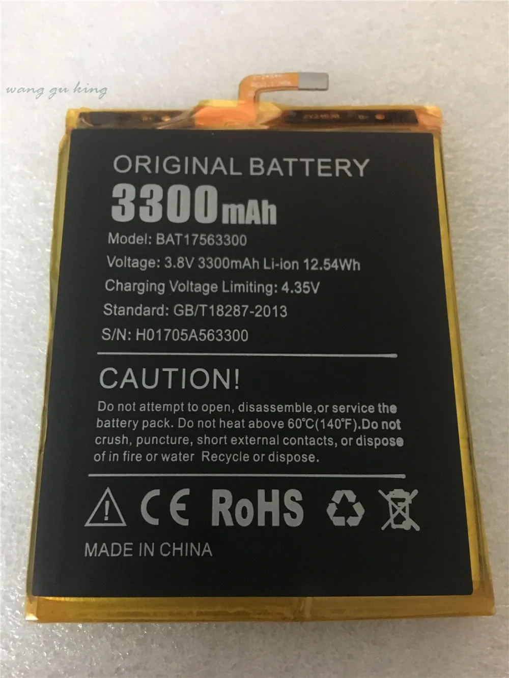 

100% Original New 3.8V 3300mAh BAT17563300 battery for doogee shoot 1 5.5inch Mobile Phone Battery