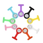Медицинские цветные Милые силиконовые наручные аналоговые цифровые карманные часы-брошь для врачей медсестер модные часы-туника с нагрудным зажимом