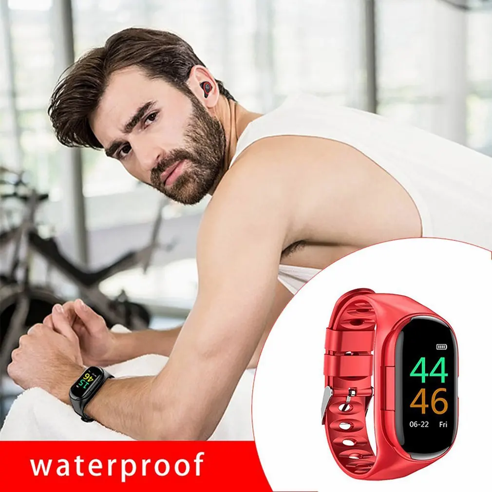 

Smart Bracelet Two-In-One Earphones Smart Bracelet Motion Monitoring Message Reminder Sleep Monitoring Smart Watch