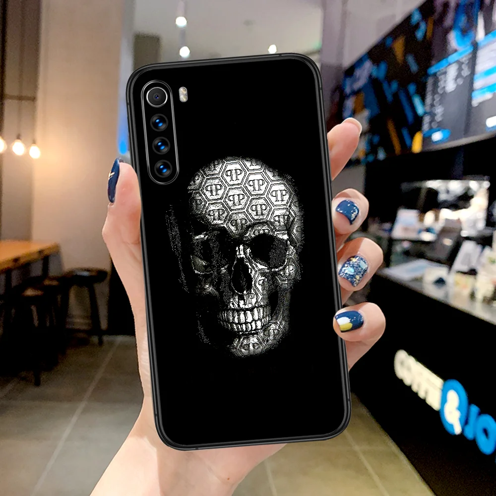 

Fashion Philipp QP Phone Case For Xiaomi Redmi Note 7 8 8T 9 9S 4X 7 7A 9A K30 Pro Ultra black Hoesjes Painting Etui Soft