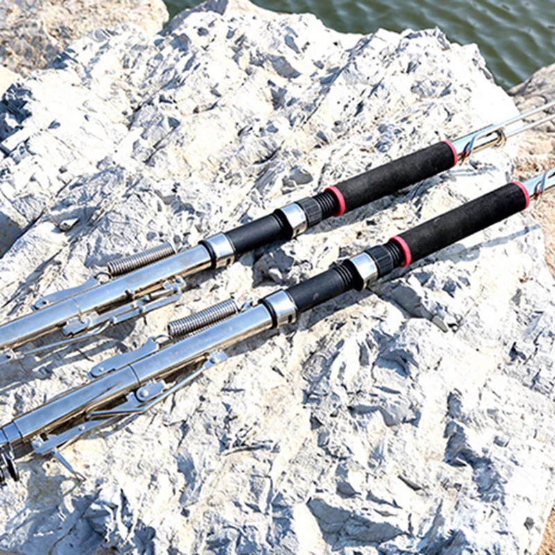 

New Portable Fishing Rod Resin 6-Section Telescopic Rod for Sea Saltwater Freshwater Travel XD88