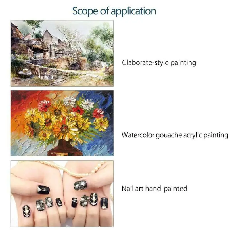 

10Pcs/set Art Paint Brushes Nylon Hair Brush Watercolor Pen Acrylic Oil Painting Brush Painting Pen Art Supplies Painting Brush