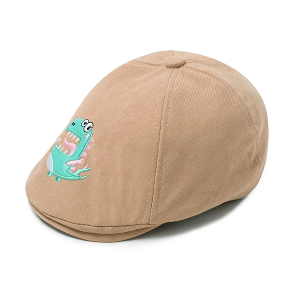 

Toddler Newborn Baby Beret Hat Cute Boys Girls Kids Newsboy Hats Cartoon Dinosaur Beanie Caps Elastic Accessories For 1-2 Years
