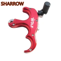 1pc automatic archery bow release aids thumb caliper trigger 3 finger finger grip for compound bow hunting shooting accessories