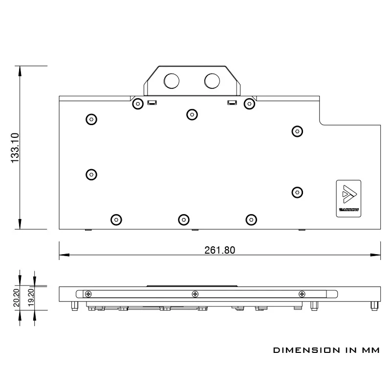 Курган GPU воды блок для AMD Radeon VII радиатор водяного охлаждения процессорный кулер