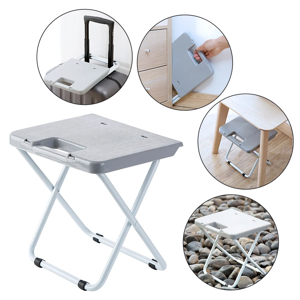 

Foldable Stool Portable Hand-held Seat for Camping Fishing Barbecue Travel Outdoor Foldable Chair 23.5*22*25cm