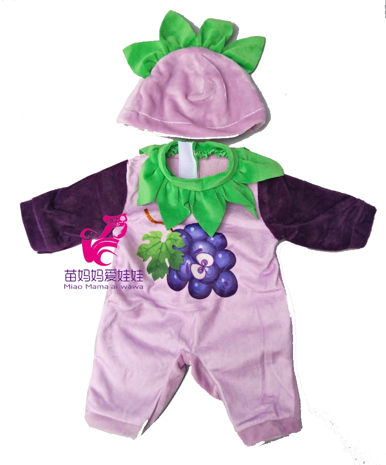 43 см Детская кукла одежда с мехом из мультфильма милый фруктовый комбинезон для 18