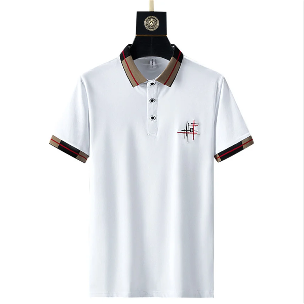 

DAILOU 2021 New Men's T-Shirt Polo Shirt For Men Desiger Polos Men 95% Cotton Short Sleeve Shirt Summer Casual Clothes Plus Size