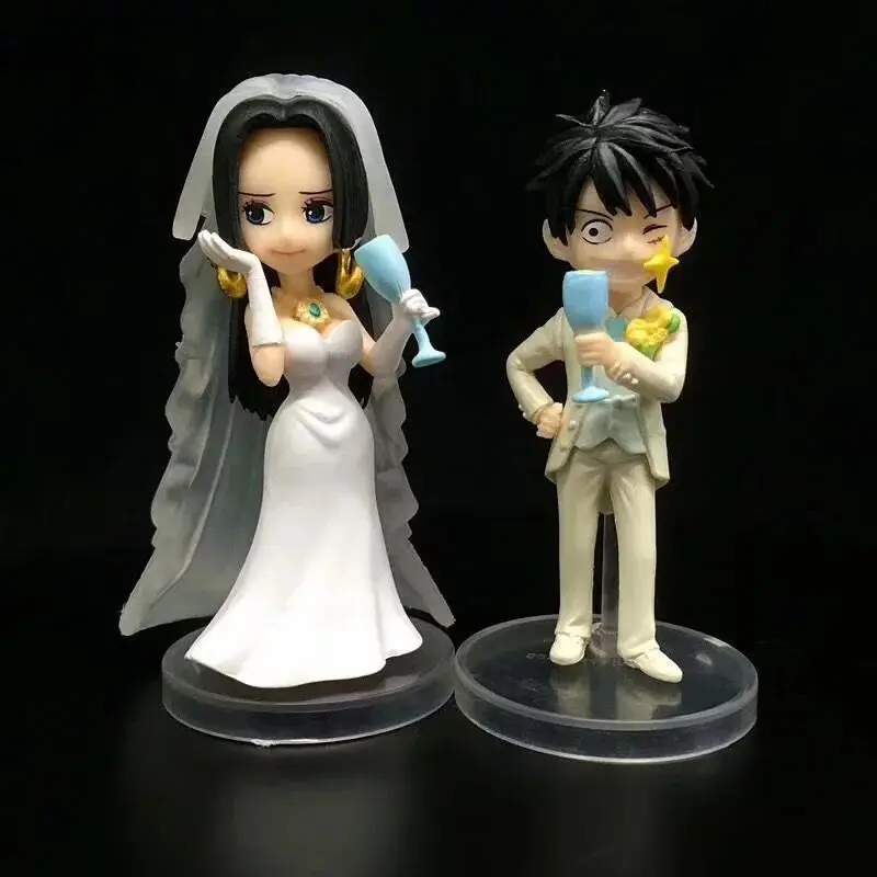 Японское аниме One Piece Monkey D Luffy Boa Hancock свадебное Ver. Фигурка из ПВХ 7 5 см Игрушечная