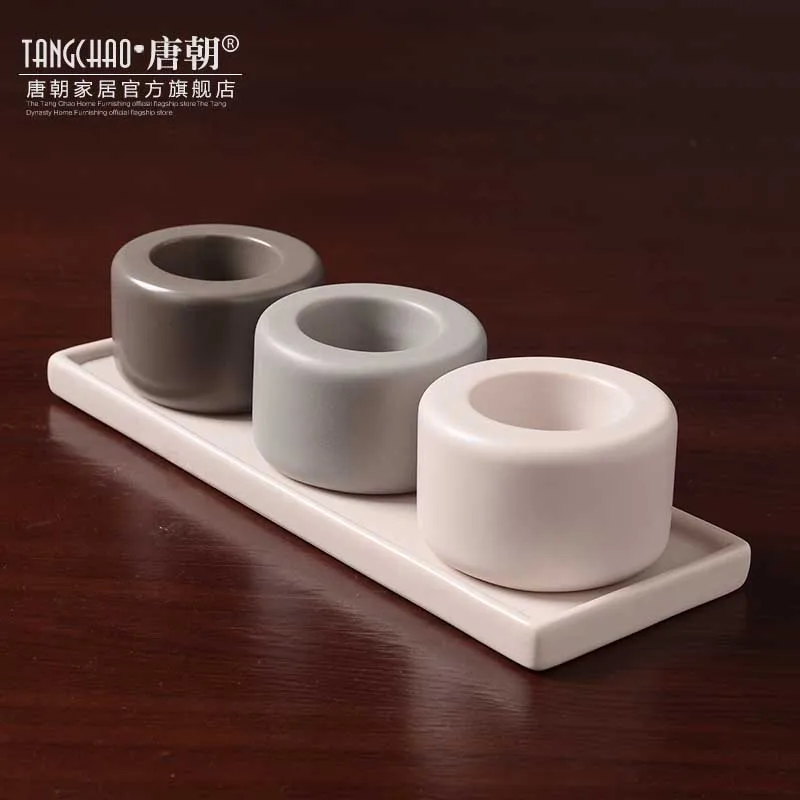 Винтажный маленький Каменный Подсвечник романтический ветрозащитный