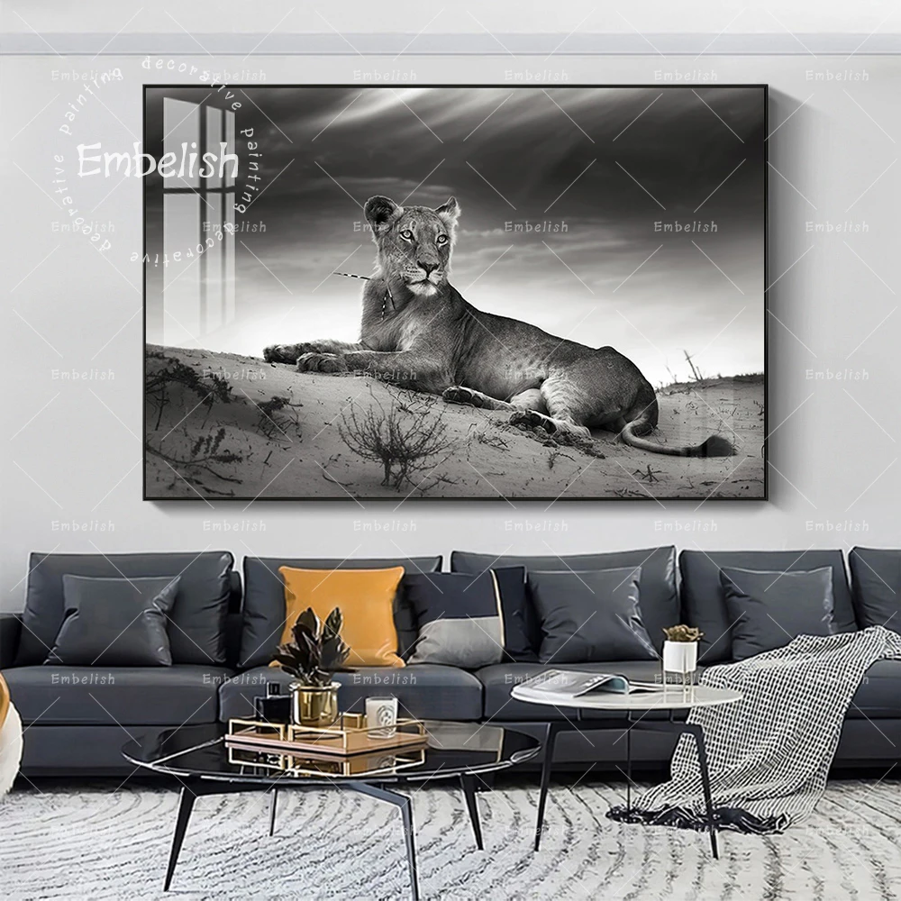 

1 Piecess Modern Home Decor Fashion Animals Lion Wall Posters For Living Room HD Print On Canvas Paintings Large Artworks