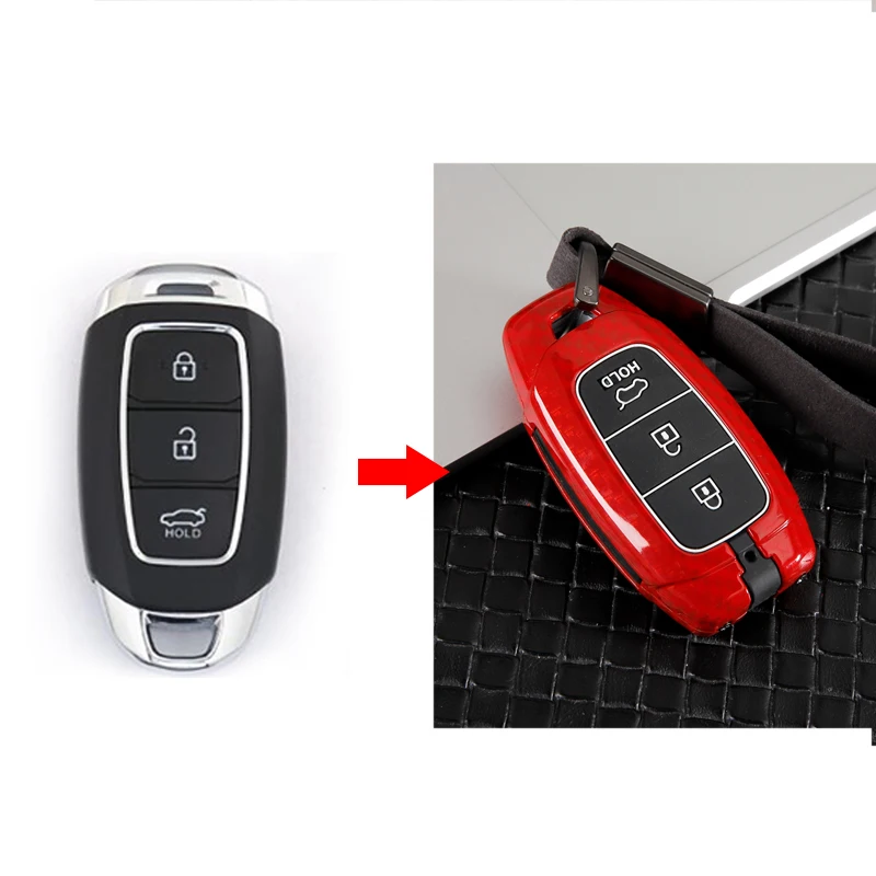 Чехол из цинкового сплава + силиконовый чехол для ключей от машины Hyundai Palisade HB20 Santa