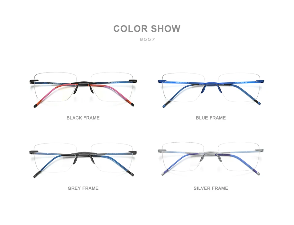 

Pure Titanium Progressive Multifocus Glasses Vintage Unisex Rimless Optical Eyewear Ultralight Anti-fatigue Reading Eyeglasses