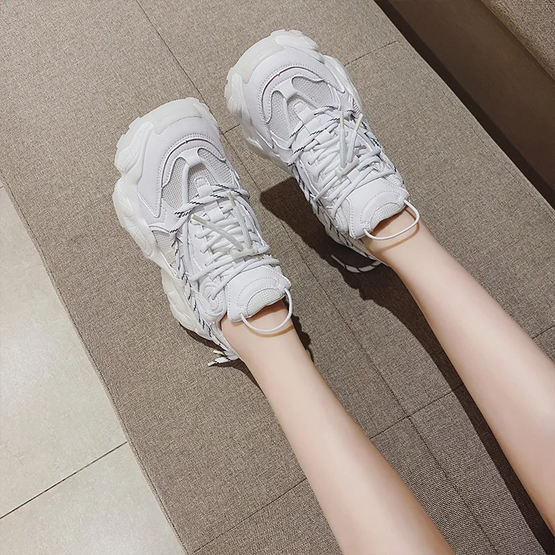 Женские массивные кроссовки Smile Circle Повседневные Дышащие тканевые на платформе с