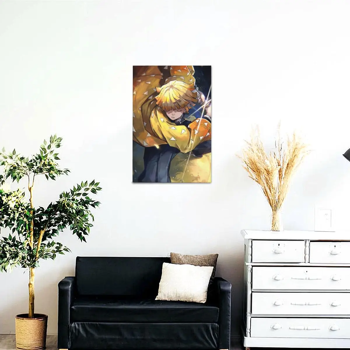 

Characters Demon Slayer Kimetsu no Yaiba Anime Canvas Printing With Inner Frame Wall Home Vintage Living Room Art Decoration