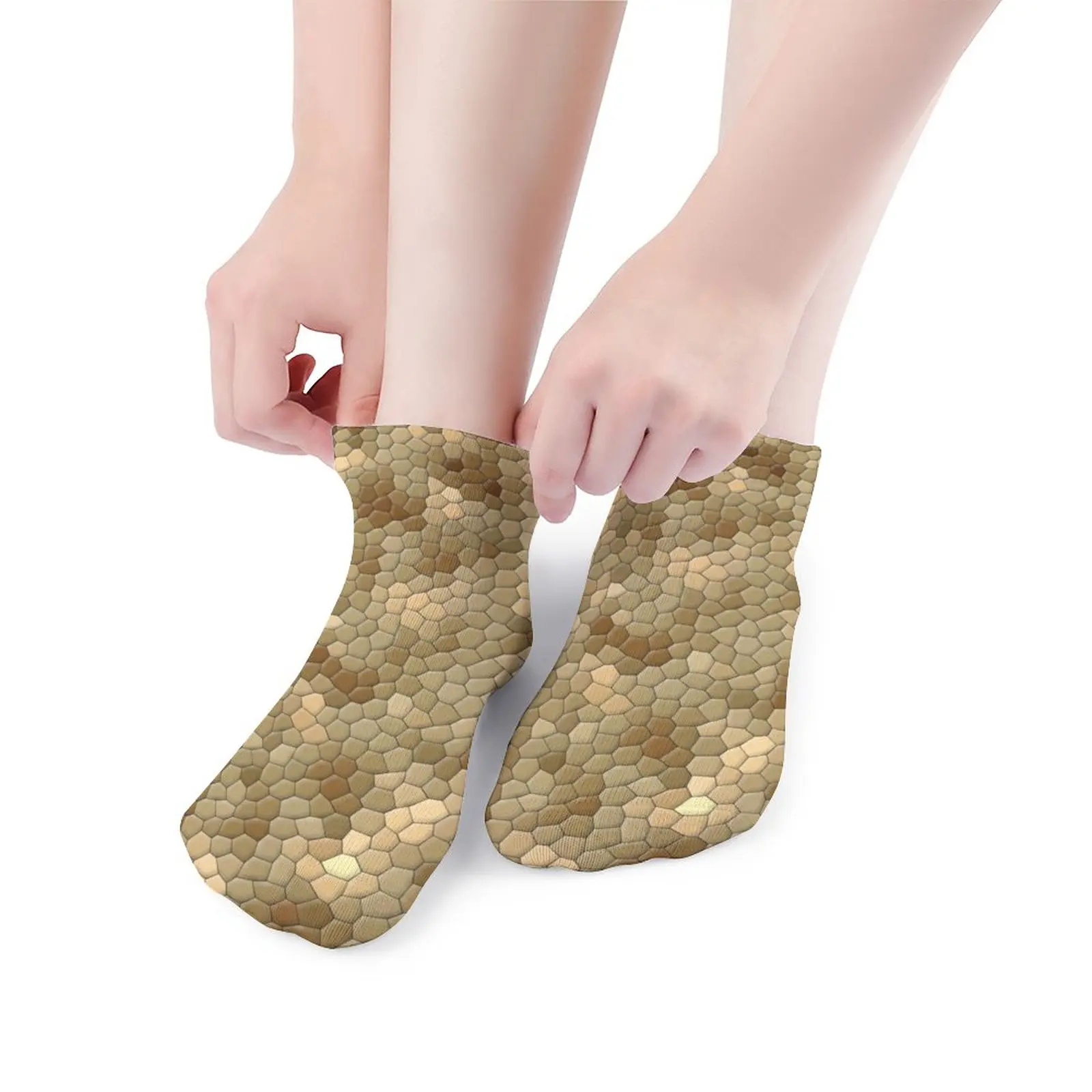 

Snakeskin Socks Large Chemical Fiber Design Socks Spring Non-Slip Urban Youth Socks