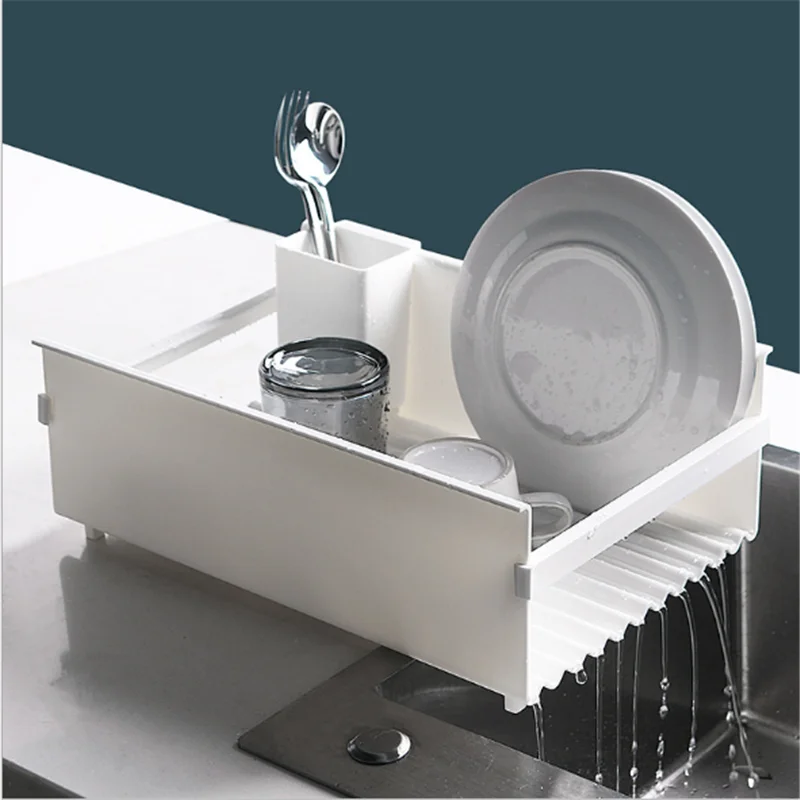 Кухонная сушилка для посуды органайзер хранения поднос тарелок сушильная полка