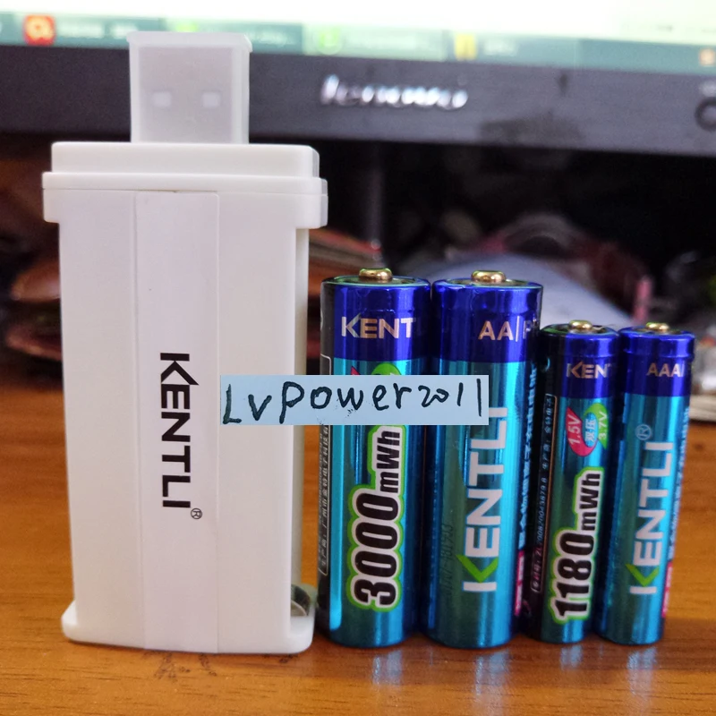 KENTLI 1,5 v 3000mWh AA 1180mwh 1,5 V AAA литий-полимерный литий-ионный полимерный литиевый аккумулятор AA AAA умное зарядное устройство(CH4-57U - Цвет: 2aa2aaa ad charger