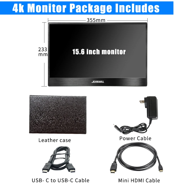 Портативный монитор 15,6 ''4K lcd hd HDMI usb type C Дисплей для ПК ноутбука телефона PS4-switch-XBOX 1080p игровой монитор ips экран