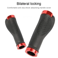 1pair bilateral locking bicycle grips anti skid rubber mountain bike handle cover comfortable shock absorbing cycling bike grips